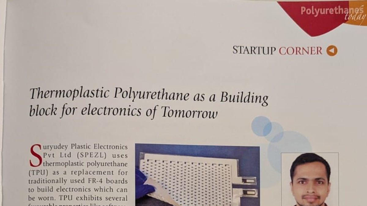 SPEZL featured in Polyurethanes Today: TPU as a building block for electronics o